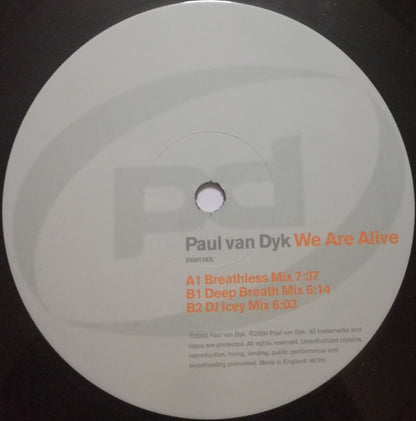 Paul van Dyk : We Are Alive (12")