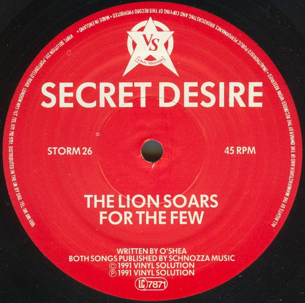 Secret Desire : Respect For The Few (12")