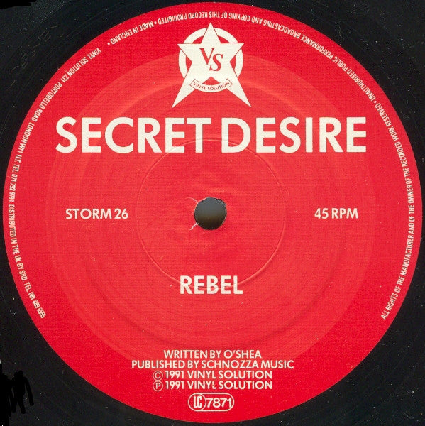 Secret Desire : Respect For The Few (12")