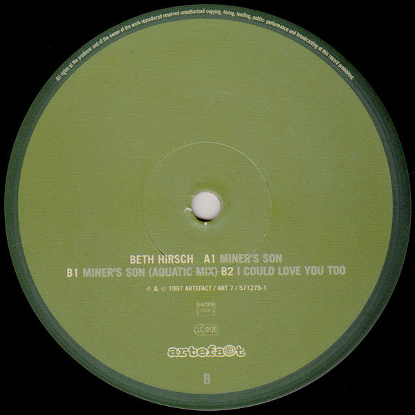 Beth Hirsch : Miner's Son (10")