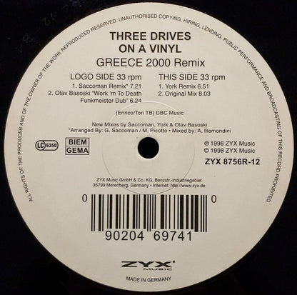 Three Drives On A Vinyl* : Greece 2000 Remix (12")