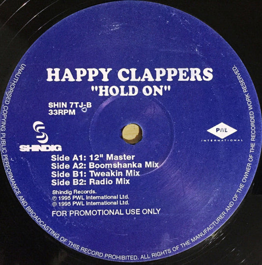 Happy Clappers : Hold On (12", Promo)