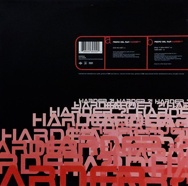 Pedro Del Mar : Harder?! (12")