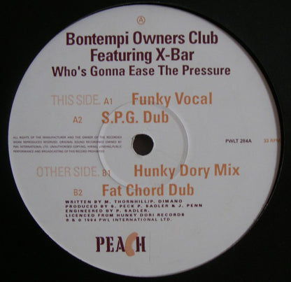 Bontempi Owners Club : Who's Gonna Ease The Pressure (12")