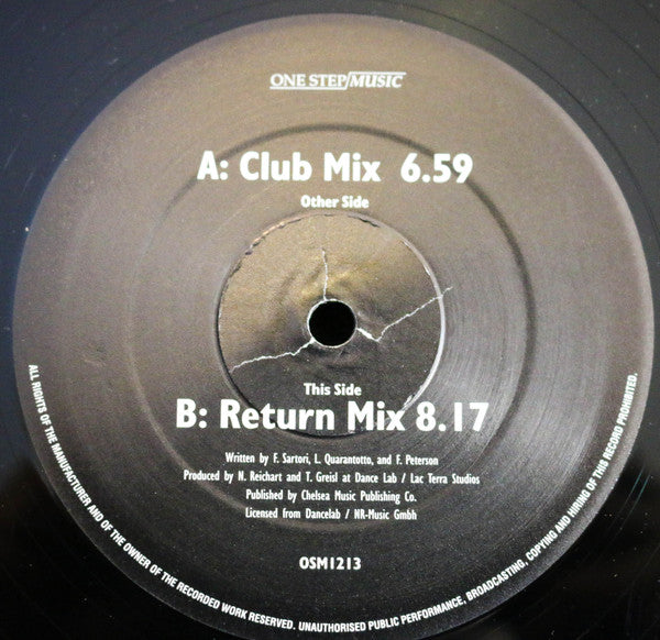 DJ Visage : The Return (Time To Say Goodbye) (12")