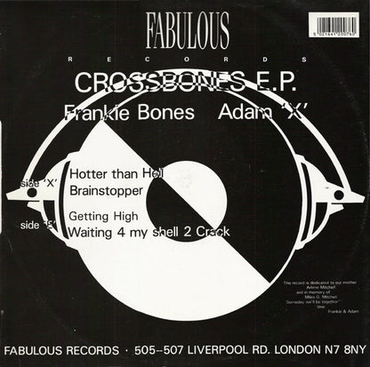 Adam X & Frankie Bones : Crossbones E.P. (12", EP)