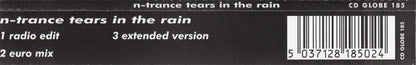 N-Trance : Tears In The Rain (CD, Single, CD1)