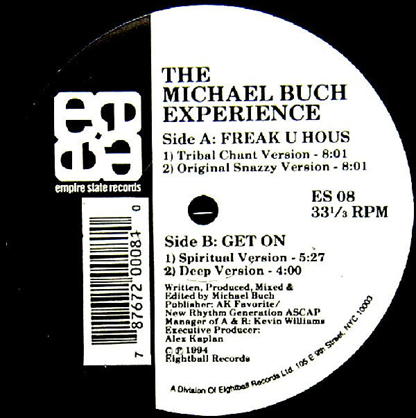 Michael Buch Experience : Freak U Hous / Get On (12")
