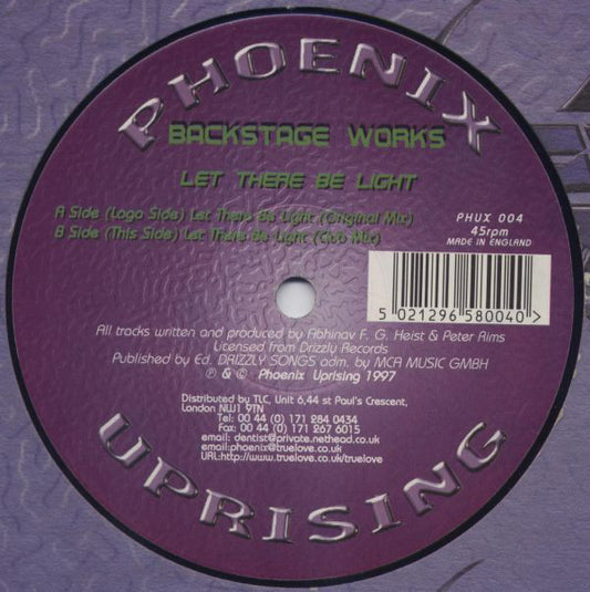 Backstage Works : Let There Be Light (12")