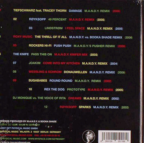 M.A.N.D.Y. : 12 Great Remixes For 11 Great Artists (2001 -- 2007) (CD, Comp, Gat)