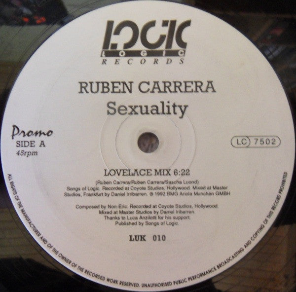 Ruben Carrera : Sexuality (12", Promo)