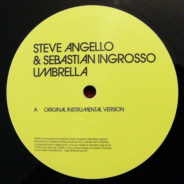 Steve Angello & Sebastian Ingrosso : Umbrella (12", S/Sided)