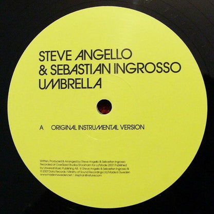 Steve Angello & Sebastian Ingrosso : Umbrella (12", S/Sided)
