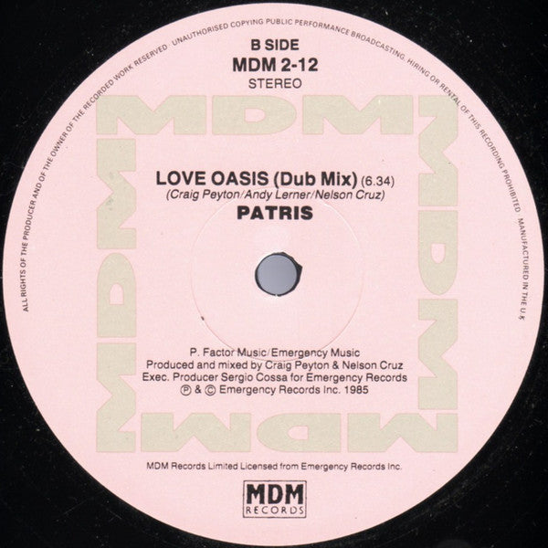 Patris : Love Oasis (12")