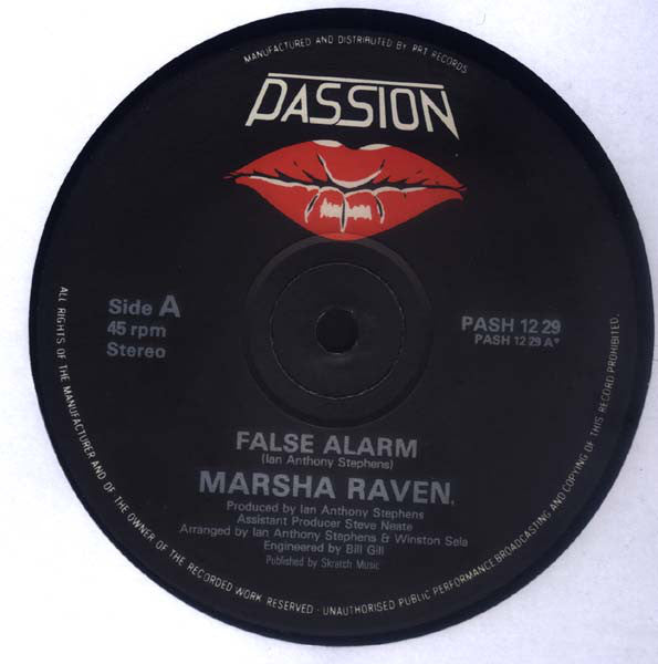 Marsha Raven : False Alarm / False Alarm (Dutch Remix) (12")