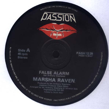 Marsha Raven : False Alarm / False Alarm (Dutch Remix) (12")
