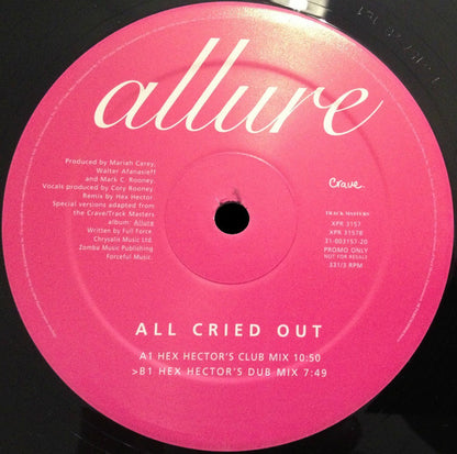 Allure (3) : All Cried Out (Hex Hector Mixes) (12", Promo)