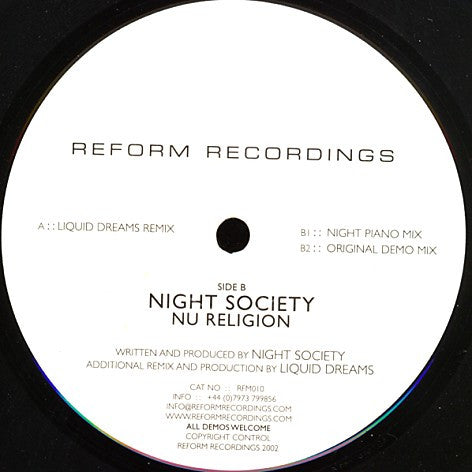 Night Society : Nu Religion (12")