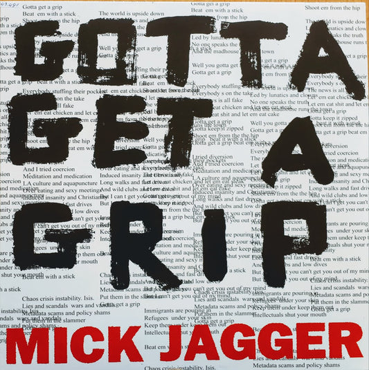 Mick Jagger : Gotta Get A Grip / England Lost (12", Single, Ltd)