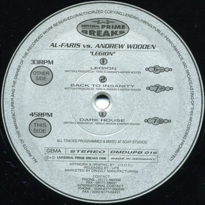 Al-Faris vs. Andrew Wooden* : Legion (12")