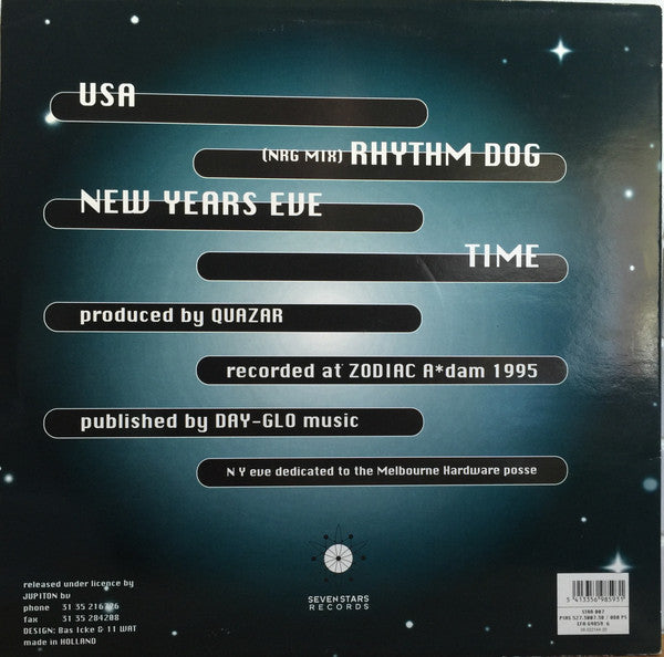 Quazar : New Years Eve EP (12", EP)