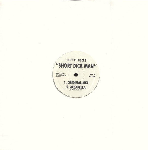 Stiff Fingers : Short Dick Man (12")