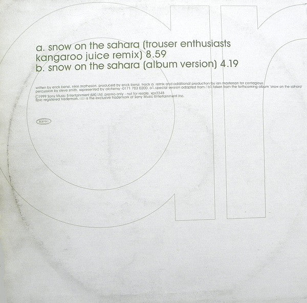 Anggun : Snow On The Sahara (12", Promo)