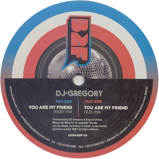 DJ Gregory : You Are My Friend (12")