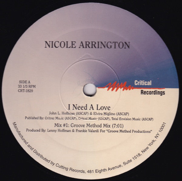 Nicole Arrington : I Need A Love (12")