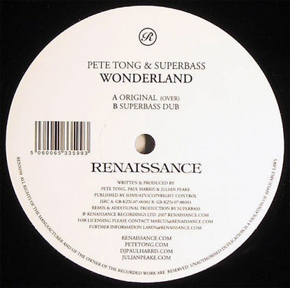 Pete Tong & Superbass : Wonderland (12")