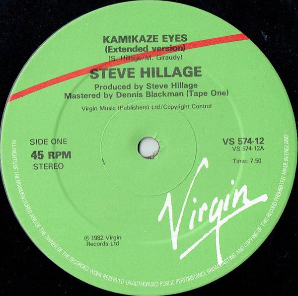 Steve Hillage : Kamikaze Eyes (12")