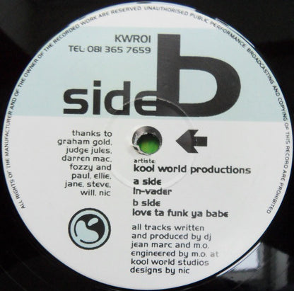 Kool World Productions : In-vader (12", Promo)