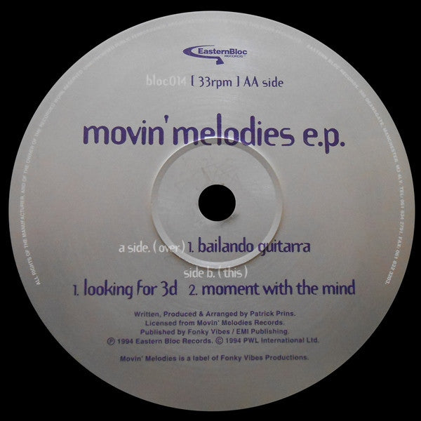Movin' Melodies : Movin' Melodies E.P. (12", EP)