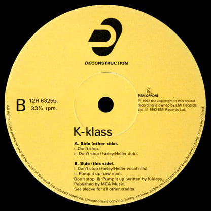 K-Klass : Don't Stop (12")