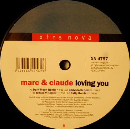 Marc Et Claude : Loving You (12")