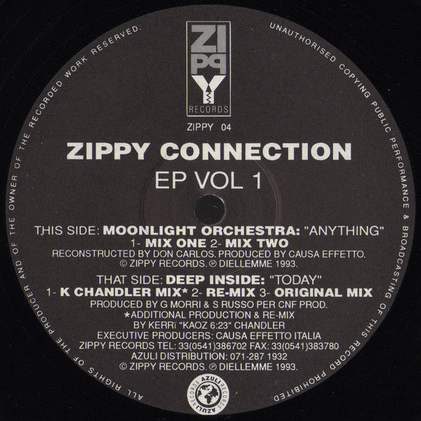 Deep Inside / Moonlight Orchestra : Zippy Connection EP Vol 1 (12", EP)