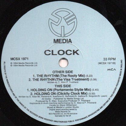 Clock : The Rhythm / Holding On (12")