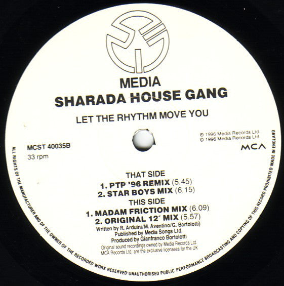 Sharada House Gang : Let The Rhythm Move You (12")