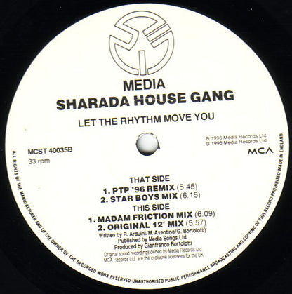 Sharada House Gang : Let The Rhythm Move You (12")