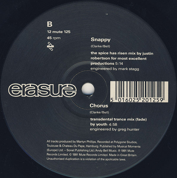 Erasure : Chorus (12", Single)