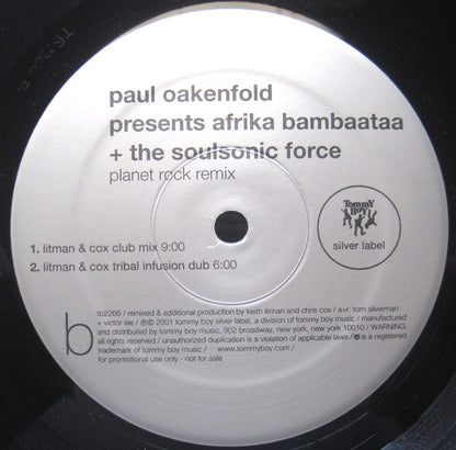 Paul Oakenfold Presents Afrika Bambaataa & Soulsonic Force : Planet Rock Remix (12", Single, Promo)