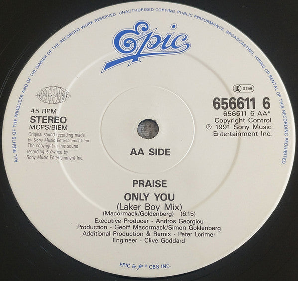 Praise : Only You (12", Single)