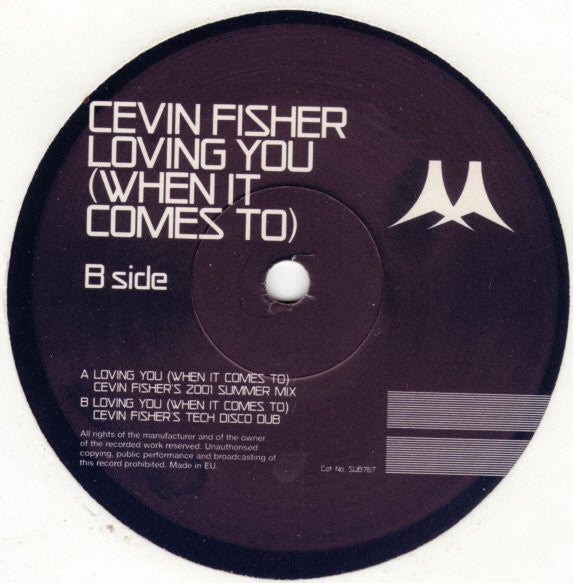 Cevin Fisher : Loving You (When It Comes To) (12")