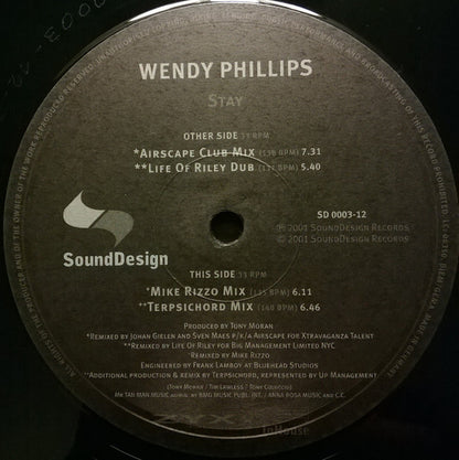 Wendy Phillips : Stay (12")