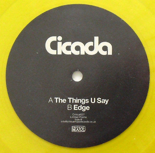 Cicada : The Things U Say / Edge (12", Tra)