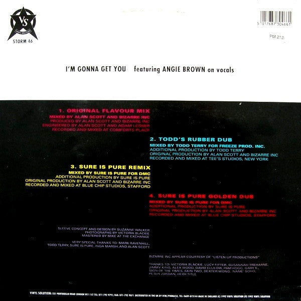 Bizarre Inc Featuring Angie Brown : I'm Gonna Get You (12")