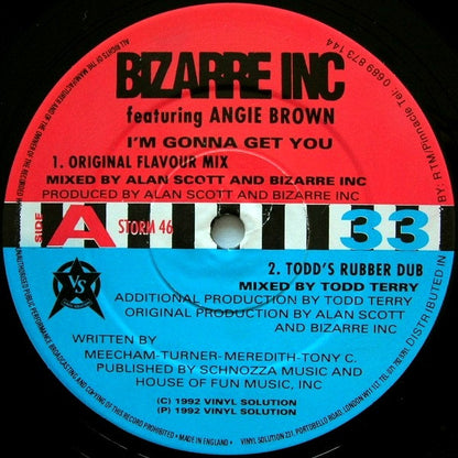 Bizarre Inc Featuring Angie Brown : I'm Gonna Get You (12")