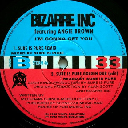 Bizarre Inc Featuring Angie Brown : I'm Gonna Get You (12")