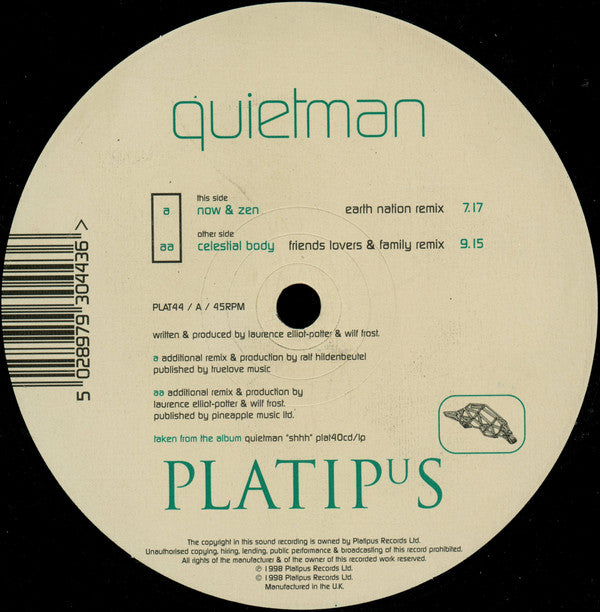 Quietman : Now & Zen / Celestial Body (Remixes) (12")