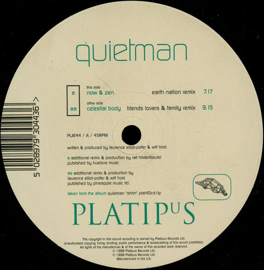 Quietman : Now & Zen / Celestial Body (Remixes) (12")